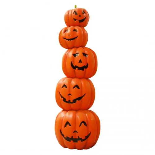 10' Stack of 5 Jack-O-Lanterns