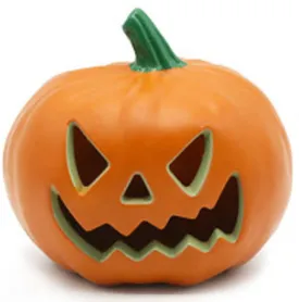 10" Battery Operated Menacing Smile Jack-O-Lantern