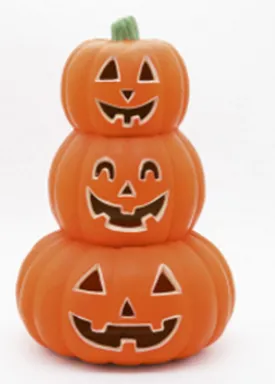 14" Battery Operated Stack of 3 Jack-O-Lanterns