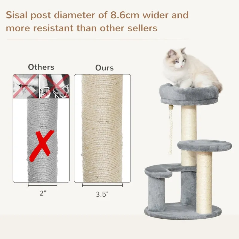 26" Cat Tree Scratching Post - Grey