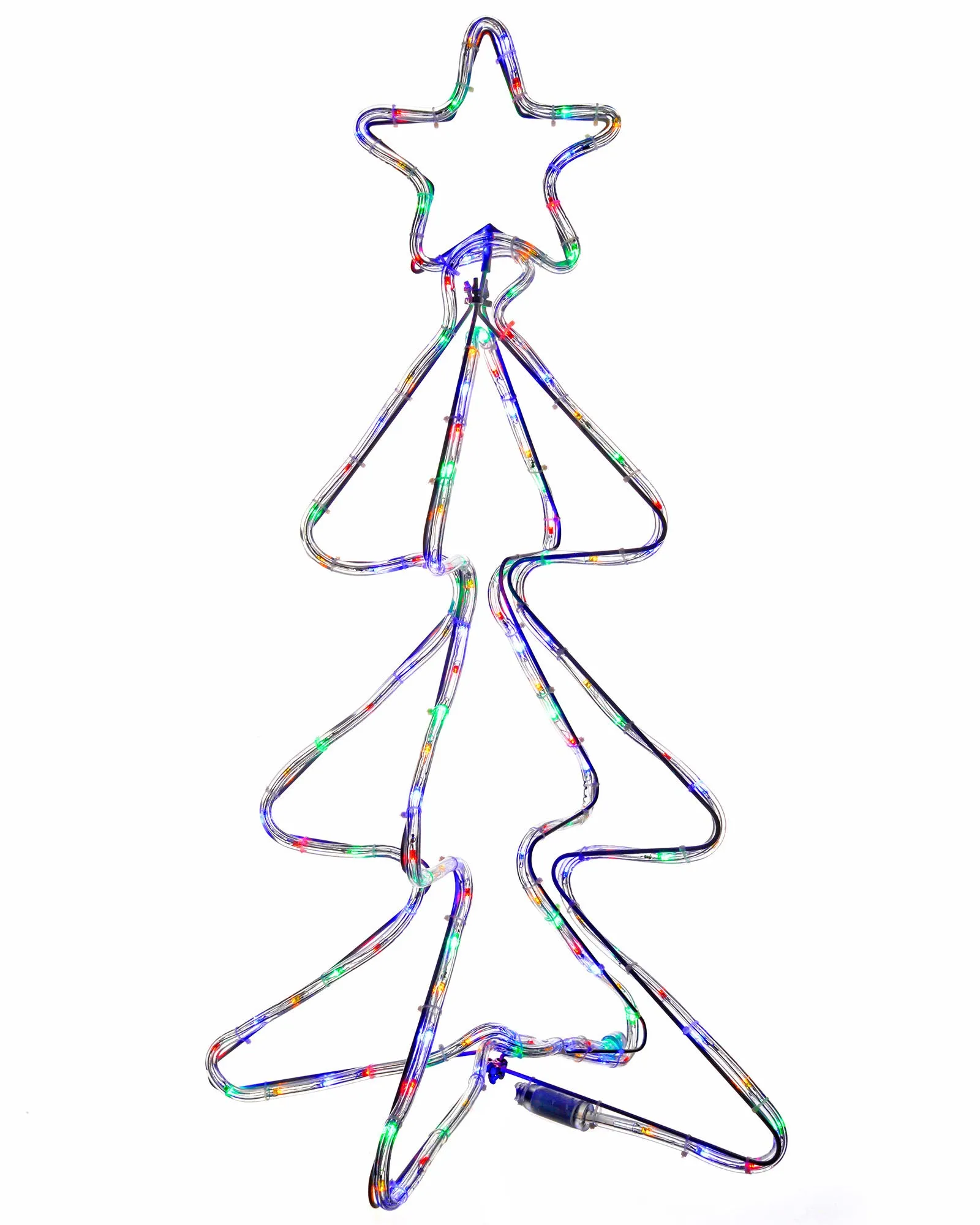 3D Christmas Tree Rope Light Silhouette, 80 cm