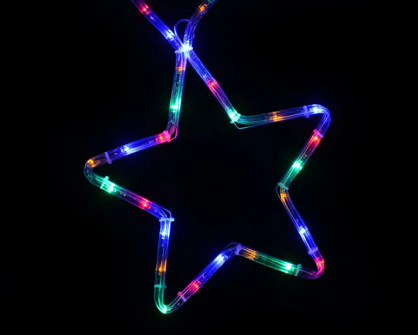 7-Star Motif Rope Light Silhouette, Multi-Colour, 300 cm