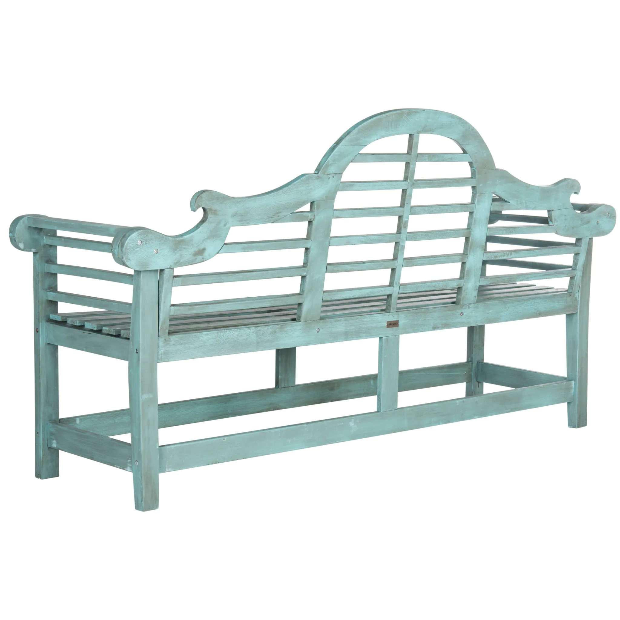 Arched Garden Bench in Beach House Blue