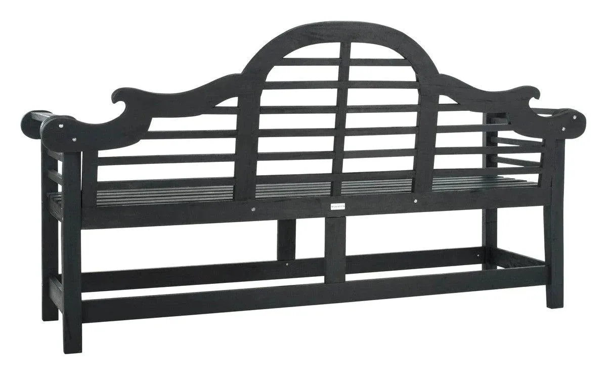 Arched Garden Bench in Dark Slate Grey Finish