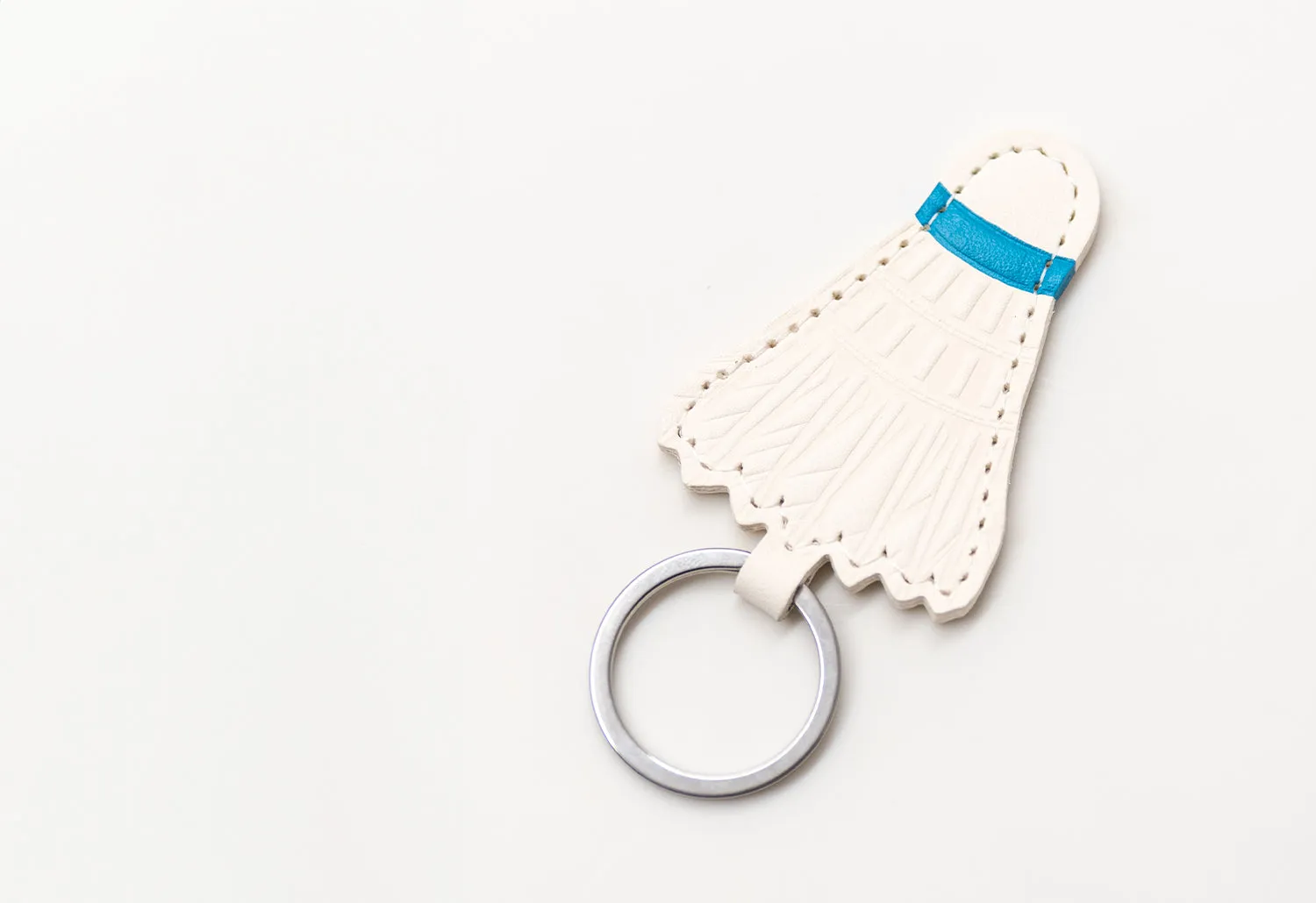 Badminton Shuttlecock Leather Keyring