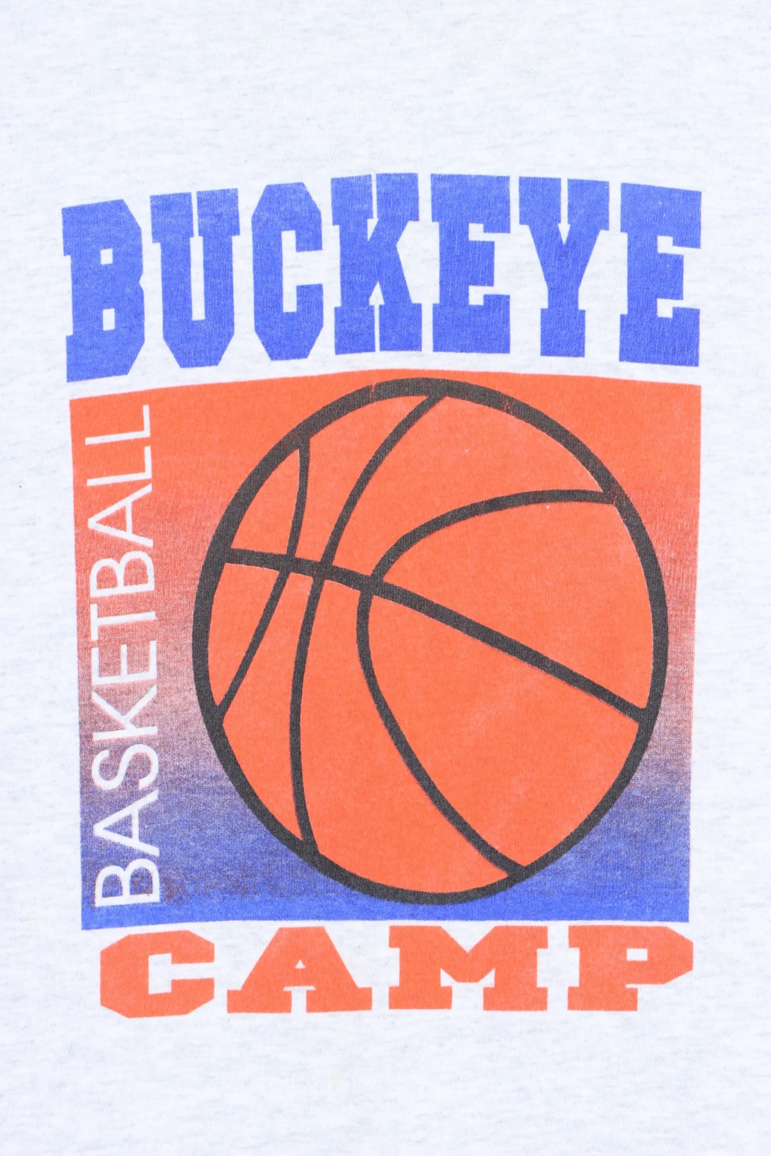 Buckeye Basketball Camp Single Stitch T-Shirt USA Made (L)