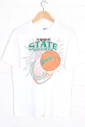 Calvin Christian Squires 1994 Basketball Champions Single Stitch Tee USA Made (M)