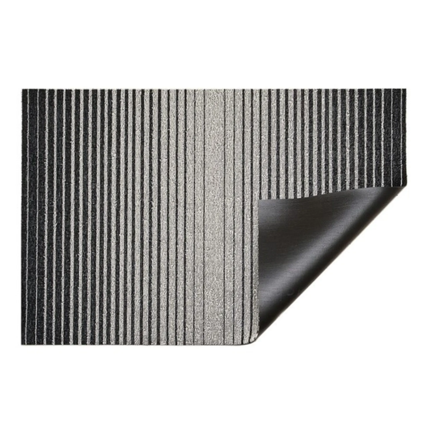 Chilewich Domino Stripe Black & White Shag Mat