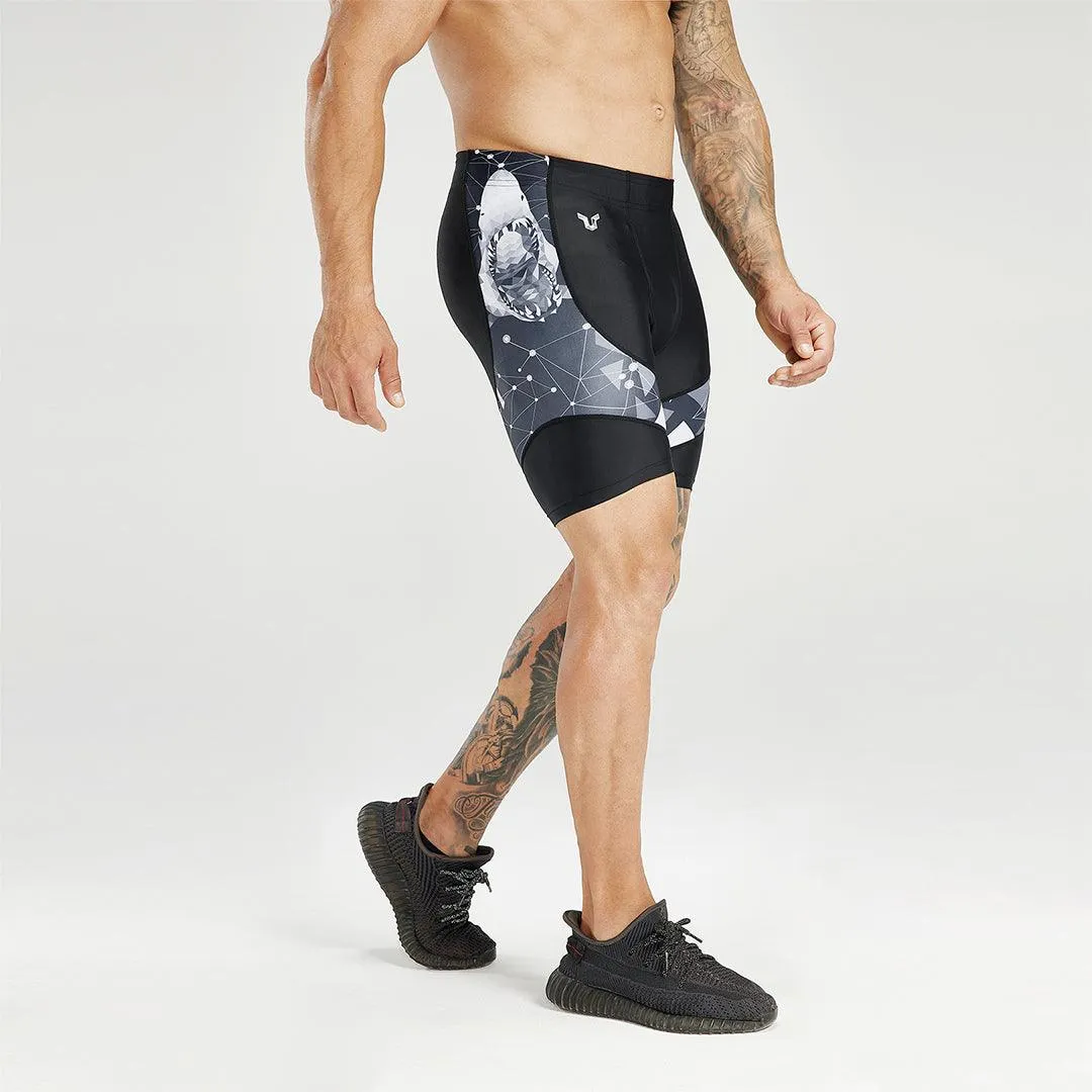 Classic UPF50  Mens Jammer & Compression Shorts Base Layers  - Shark Style