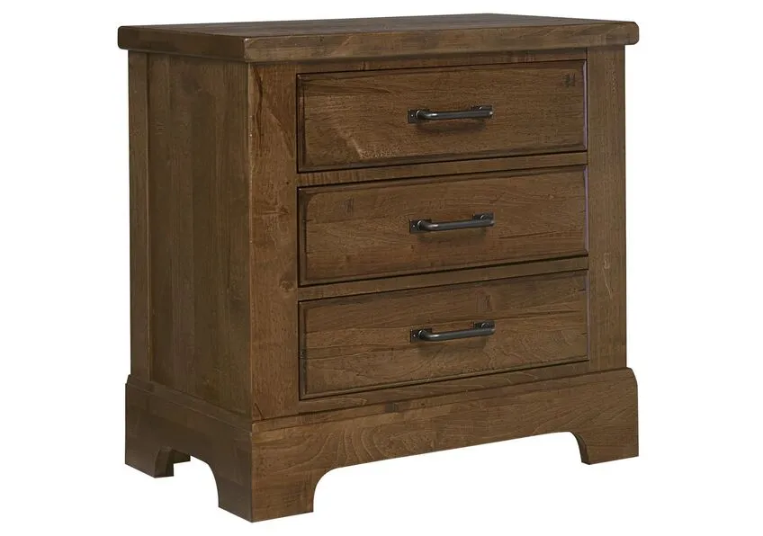 Cool Rustic 3 Drawer Nightstand