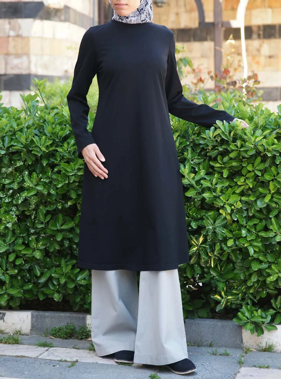 Cotton Flared Jersey Tunic