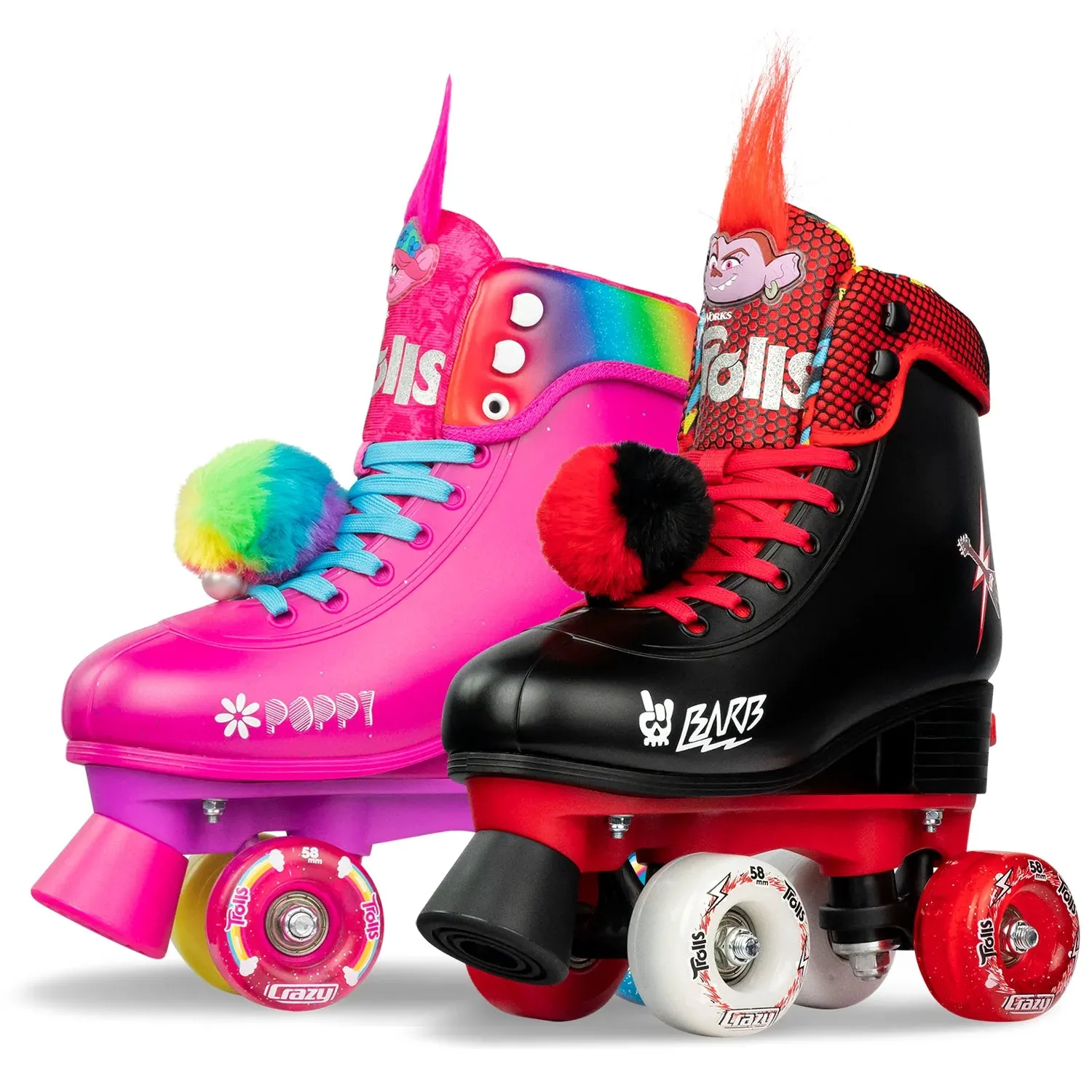 Crazy Skates Trolls Adjustable Roller Skates - Barb