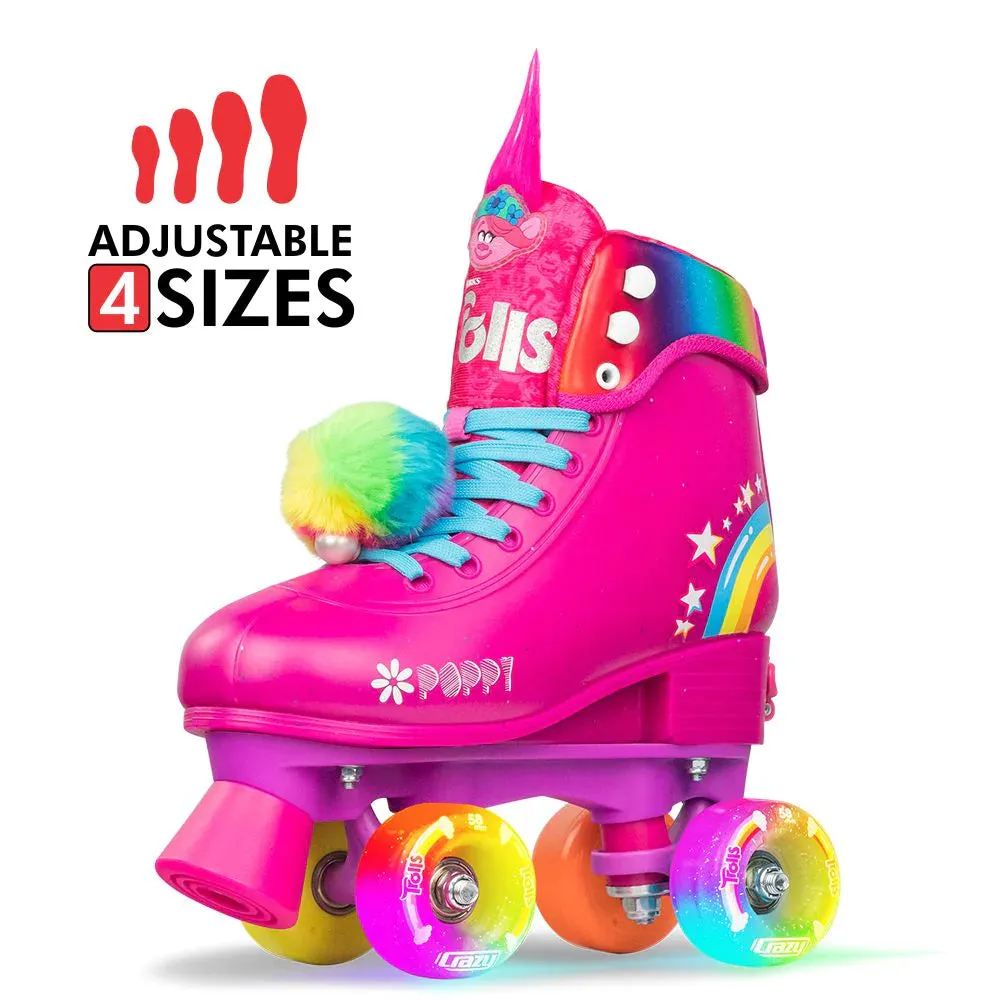 Crazy Skates Trolls Adjustable Roller Skates - Poppy