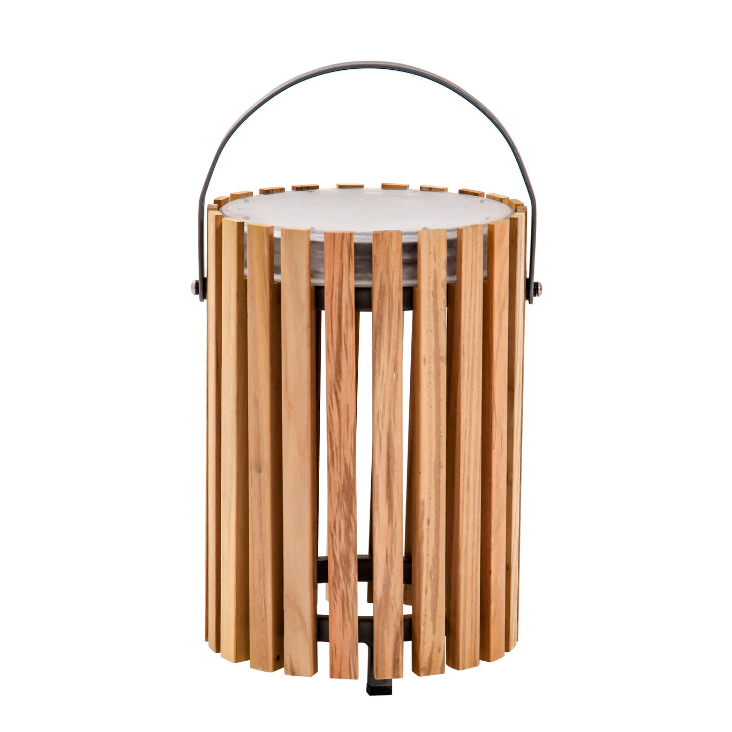 Cubic Teak Solar Lamp