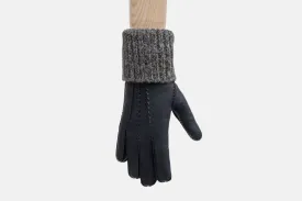 Deerskin Knitted Cuff Gloves