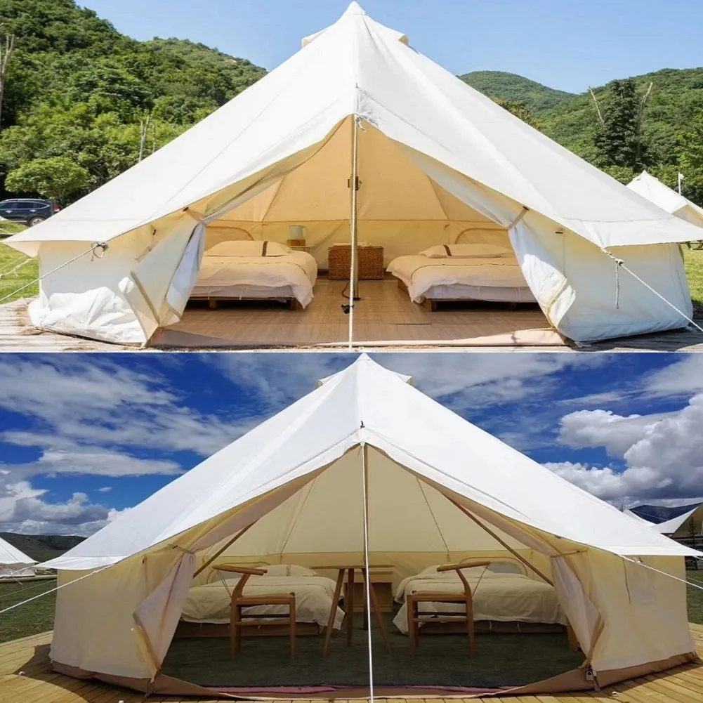 Dream House Heavy Duty Waterproof Oxford Cloth Family Camping Tent Four Seasons Bell Tent