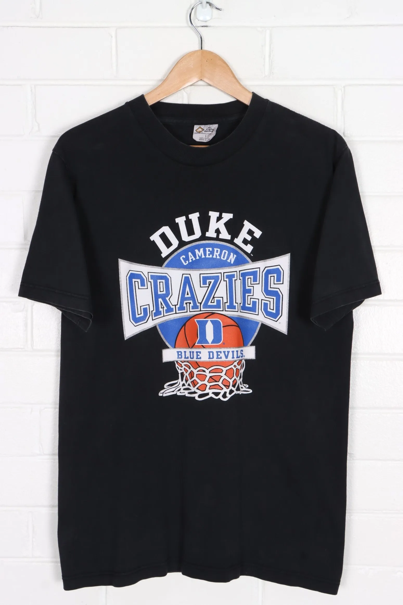 Duke Blue Devils Basketball Cameron Crazies T-Shirt USA Made (M)