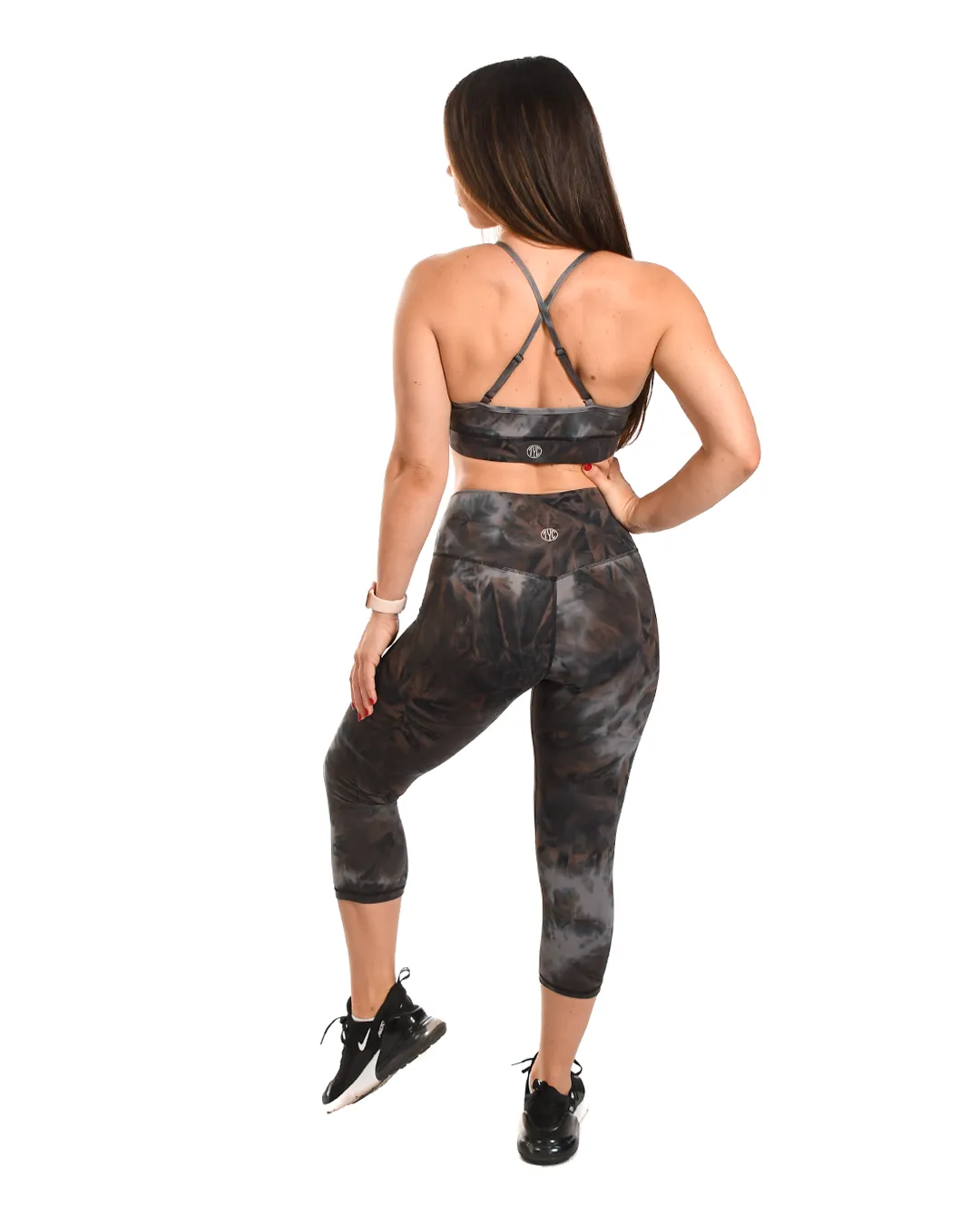 Effortless Classic Capris - Black Tie Dye