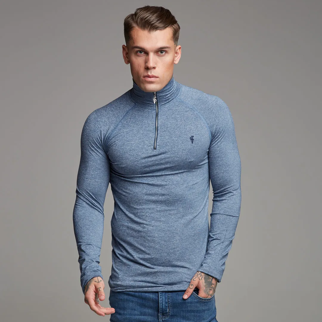 Father Sons Long sleeve Navy zip gym top - FSH196