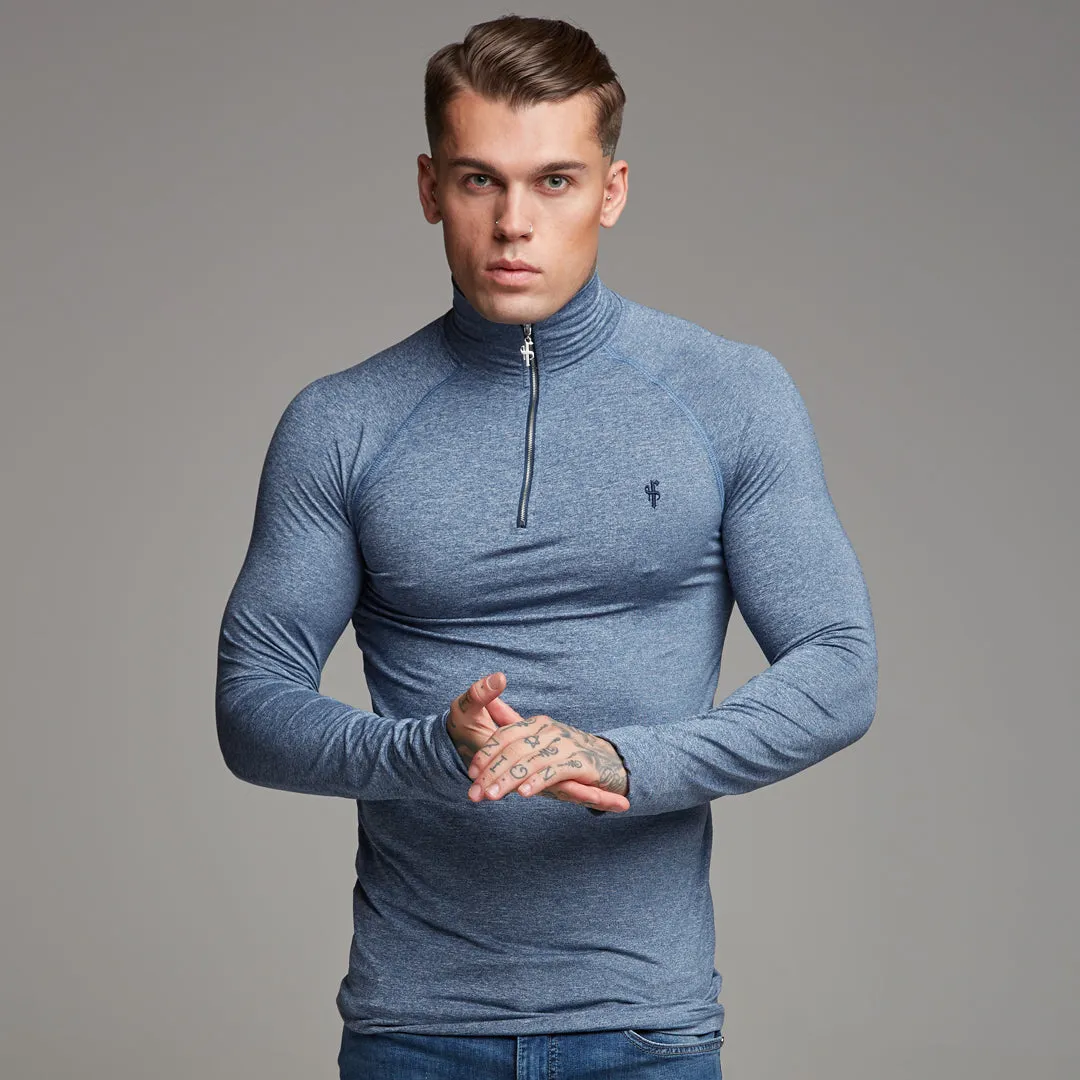 Father Sons Long sleeve Navy zip gym top - FSH196