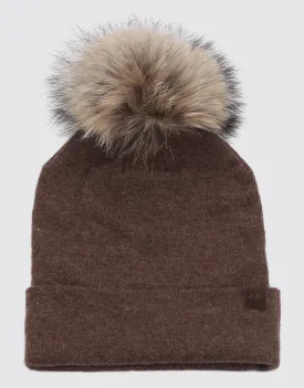 Fur Top Beanie Hat