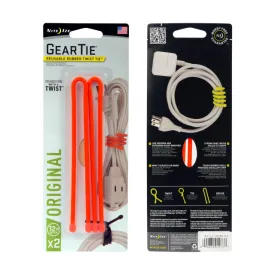 Gear Tie Reusable Rubber Twist Tie 6 in. - 2 Pack