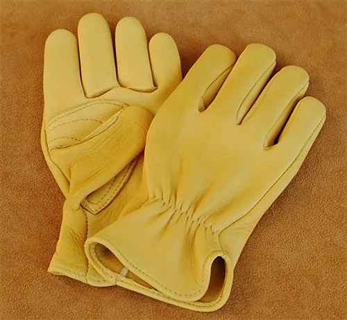 Geier Gloves 430ES Elkskin Leather Roper Driver Reinforced Palm Patch (Made in USA)