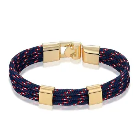 Gianluigi Nautical Rope Bracelet With Gold-Tone Buckle