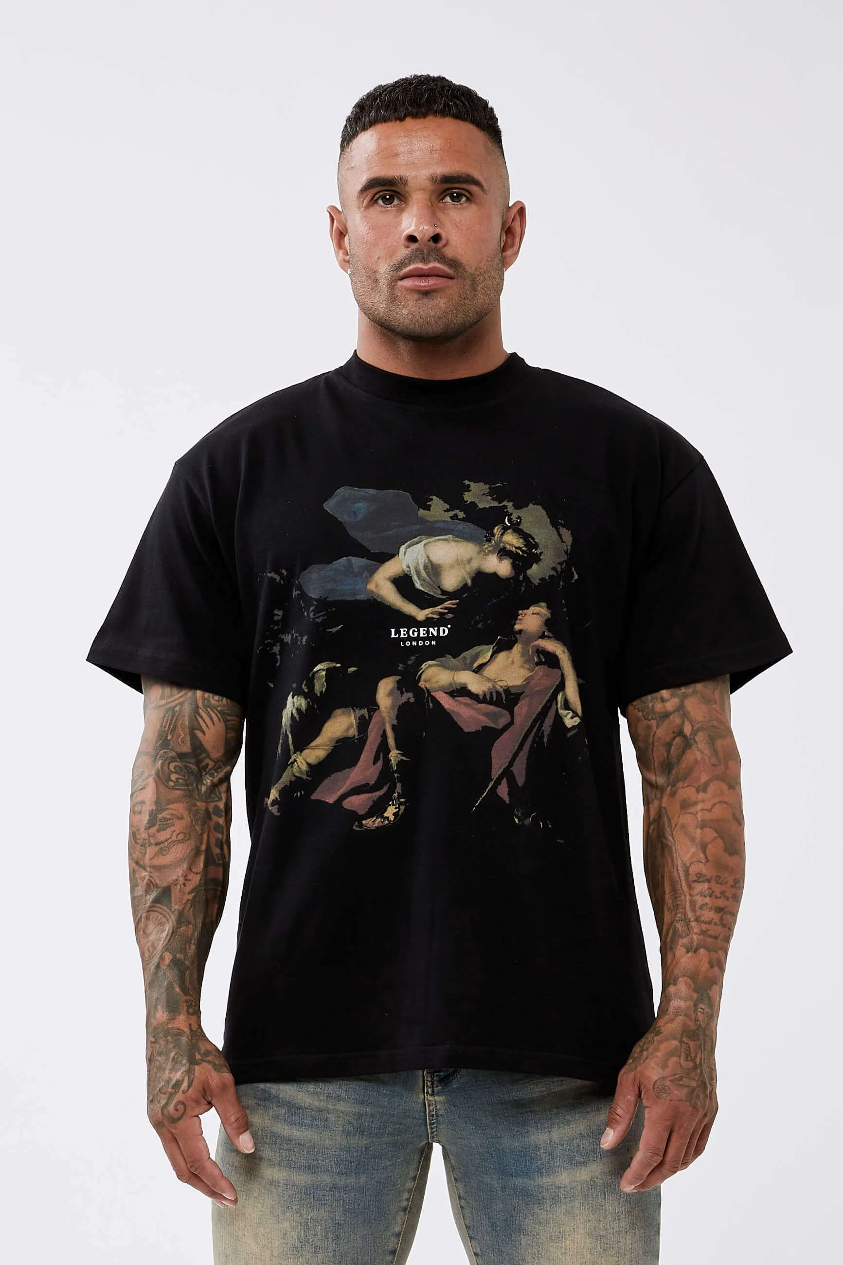 GUARDIAN GRAPHIC OVERSIZE T-SHIRT BLACK