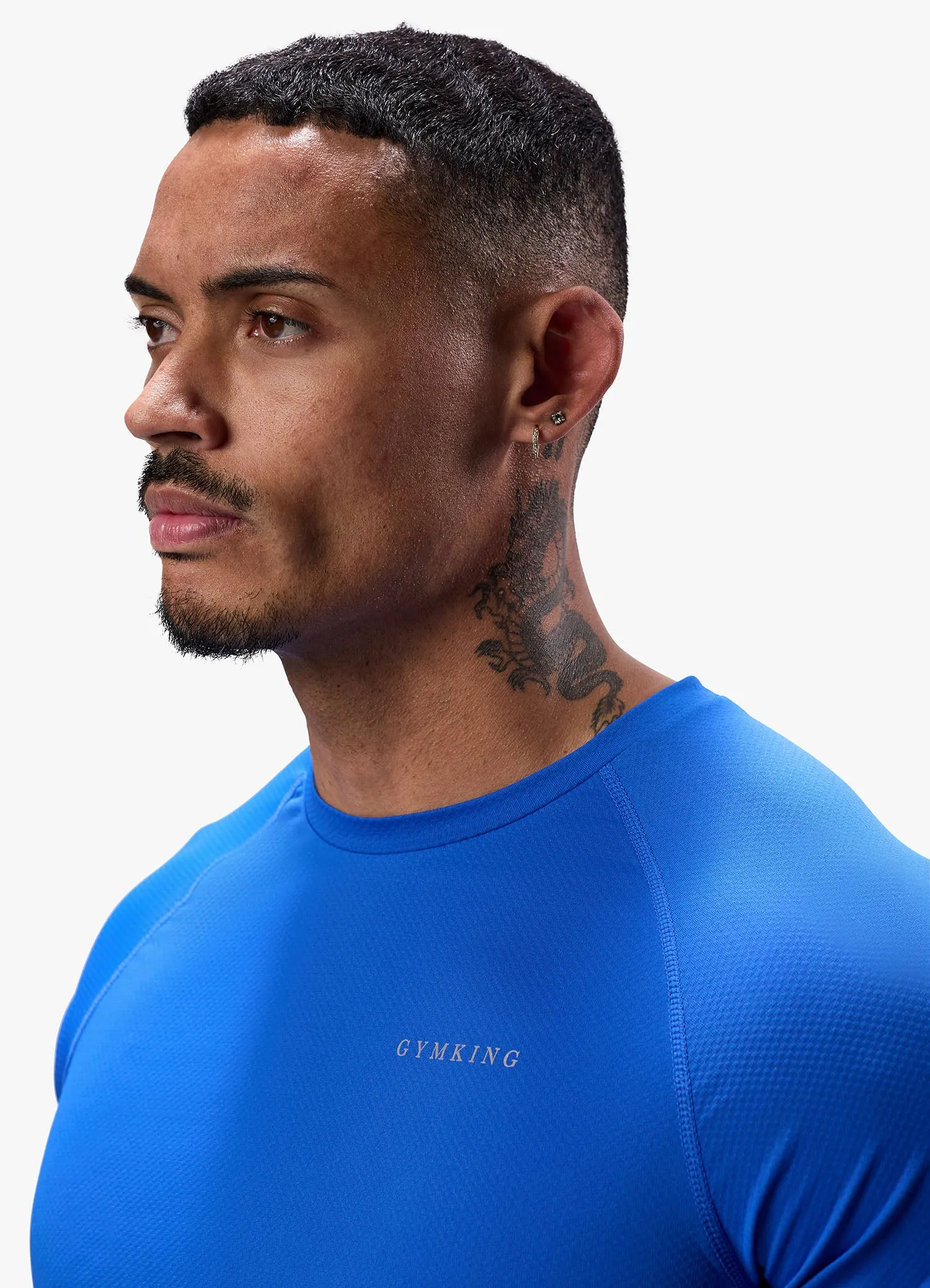 Gym King Energy Linear Tee - Royal Blue