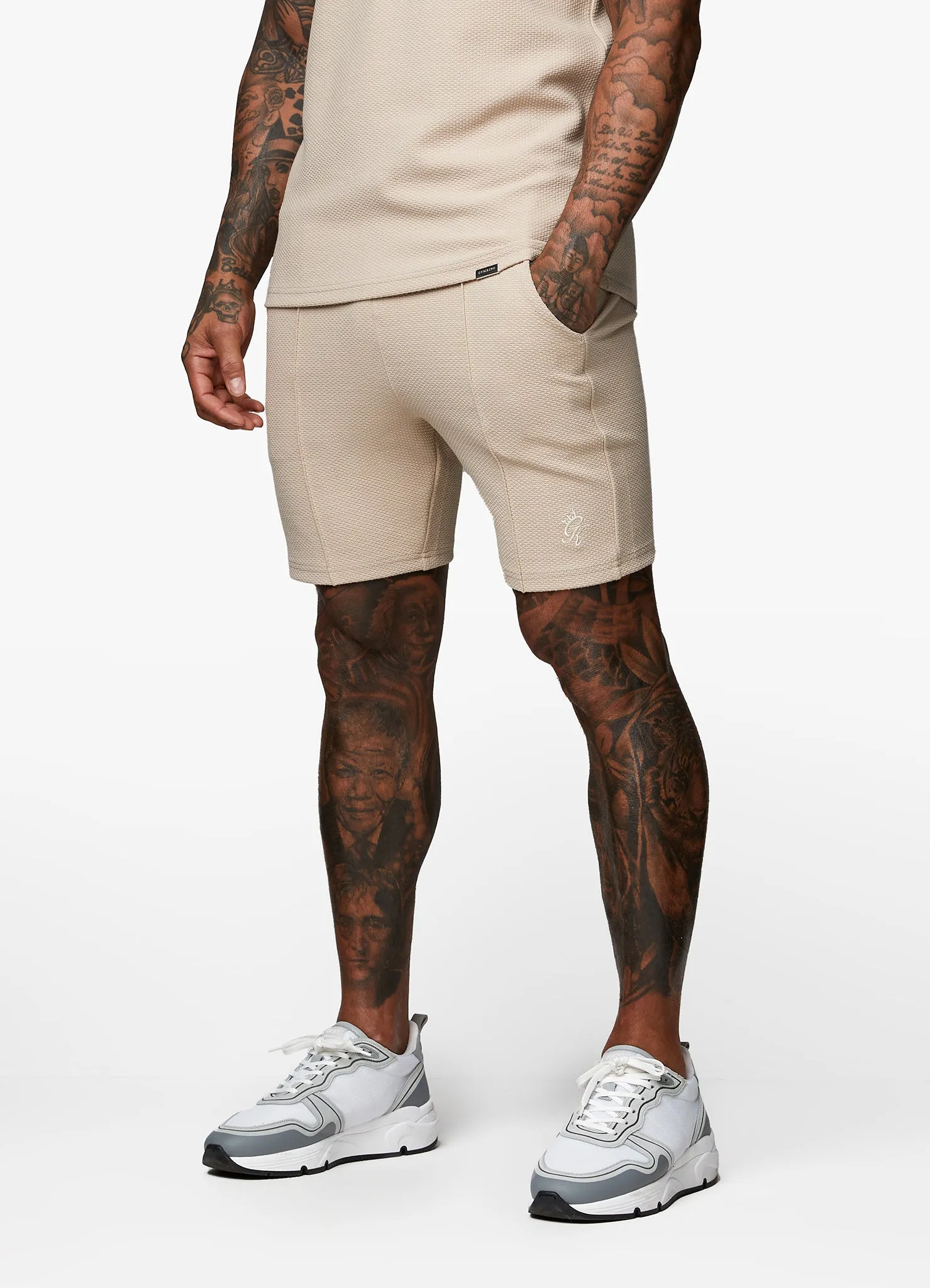 Gym King Signature Texture Short - Stone