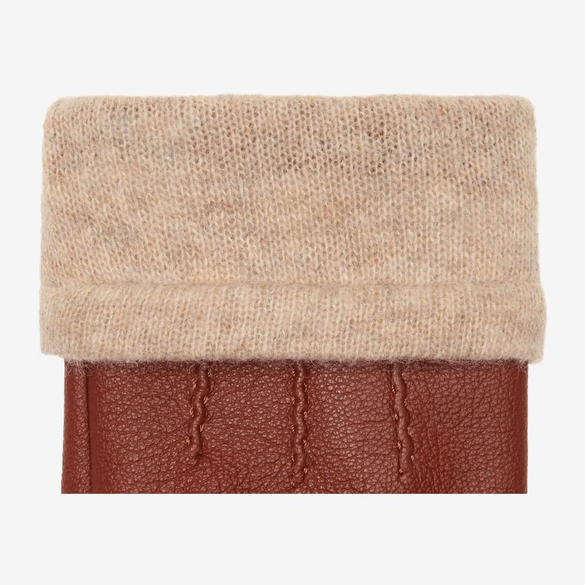 Harvey (cognac) - goatskin leather gloves with luxurious wool lining & touchscreen feature