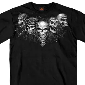 Hot Leathers Five Skulls Biker T Shirt