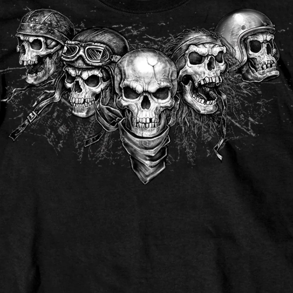 Hot Leathers Five Skulls Biker T Shirt