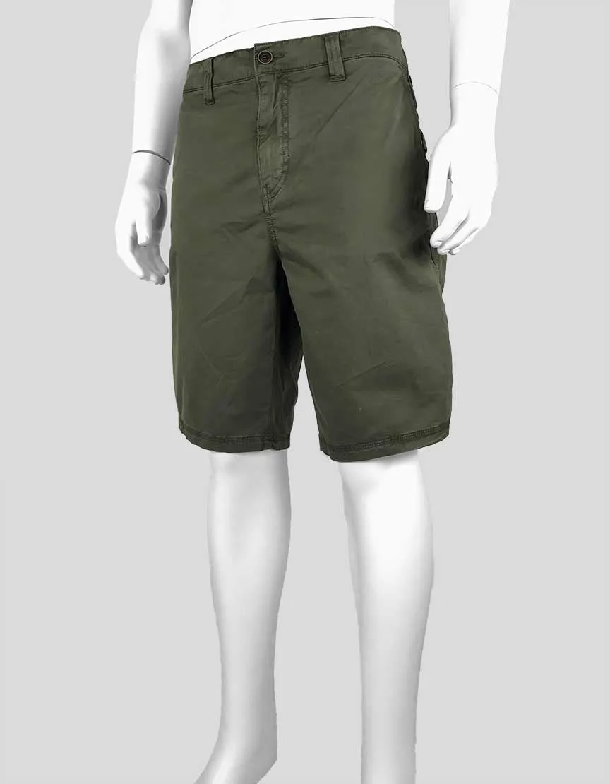 John Varvatos USA Green Cotton Shorts 34