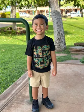 KEIKI GEO CAMO LOGO WOODLAND T-SHIRT