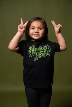 KEIKI LAUHALA SCRIPT GREEN T-SHIRT (ALL SALES FINAL)