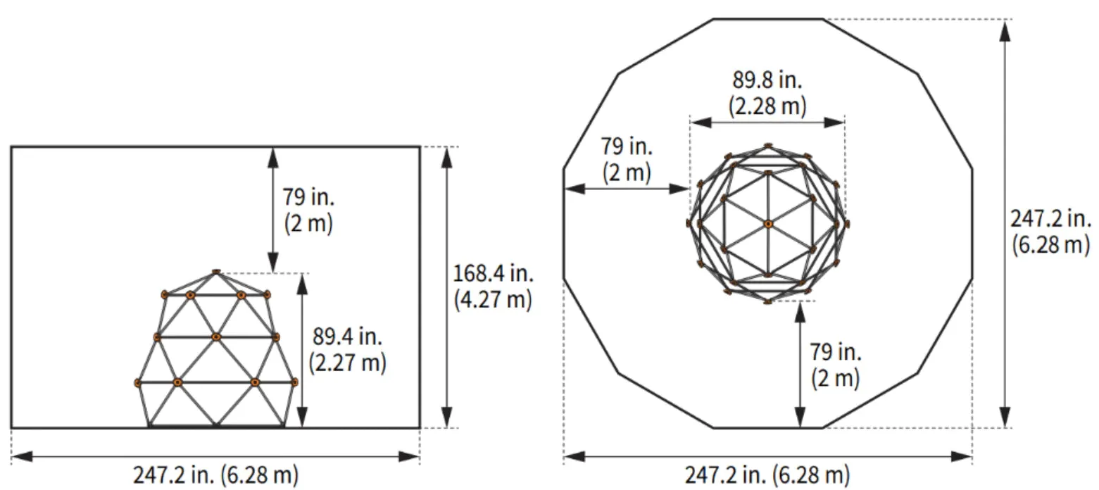 Large Geometric Climbing Dome