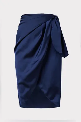 Liza Satin Wrap Skirt