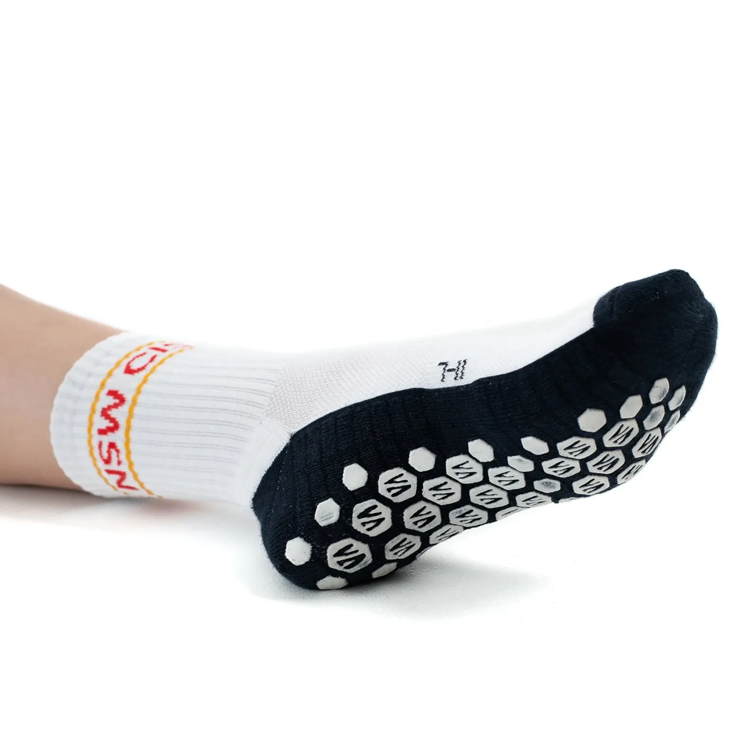 NSW CIS Tech Grip Crew Sock - White