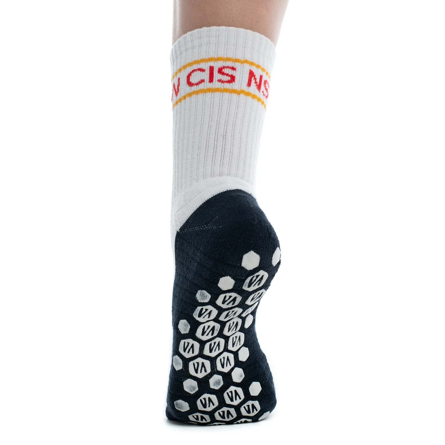 NSW CIS Tech Grip Crew Sock - White