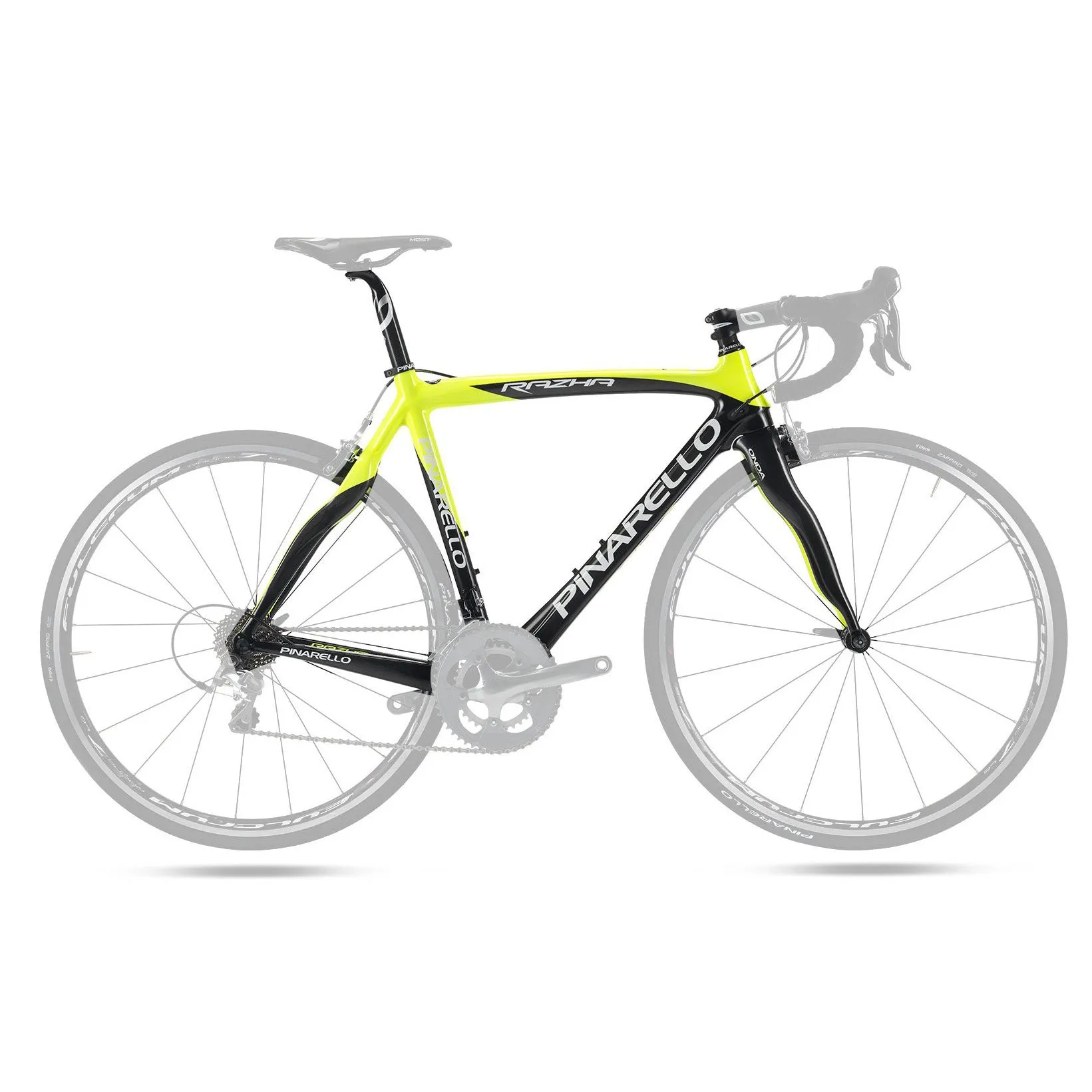 Pinarello Razha Carbon Fiber Frameset - Black / Fluro Yellow