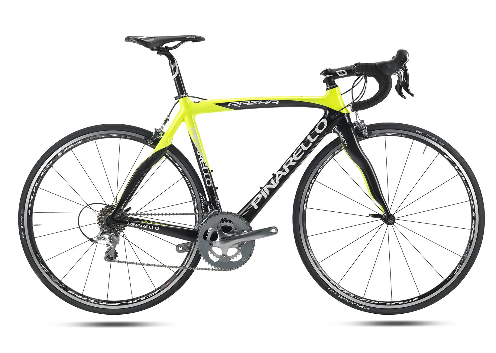 Pinarello Razha Carbon Fiber Frameset - Black / Fluro Yellow