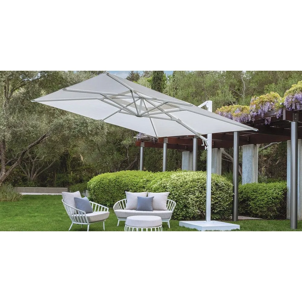 Polaris 13-Foot Cantilever Umbrella with Base - Treasure Garden Commercial Grade High-Performance in Slate