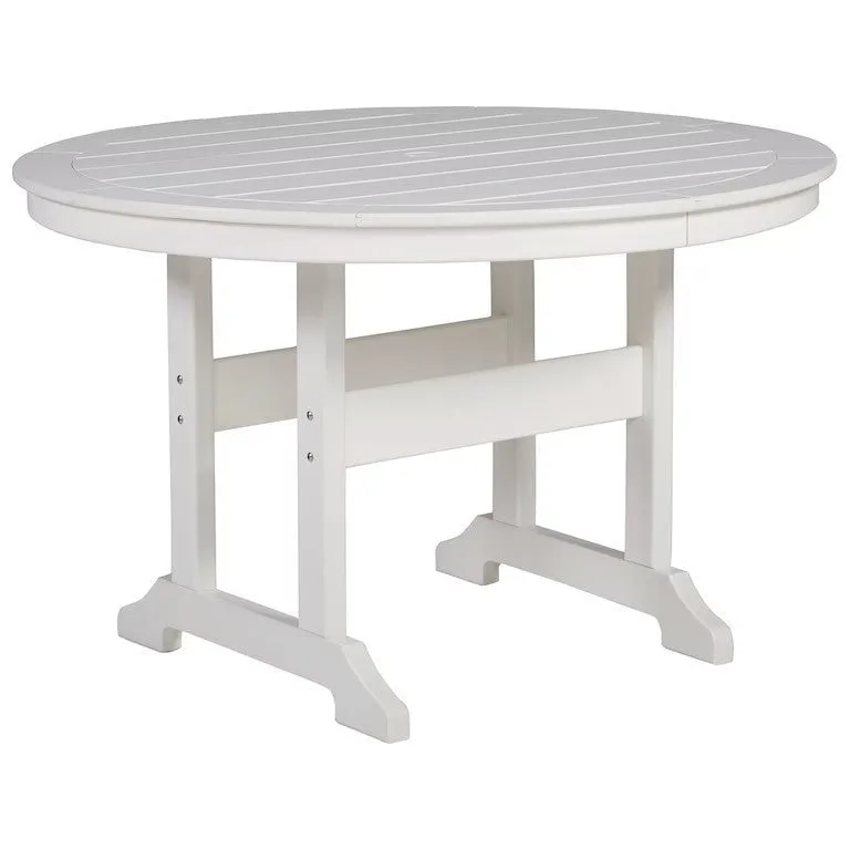 Poly White 48" Round Outdoor Dining Table