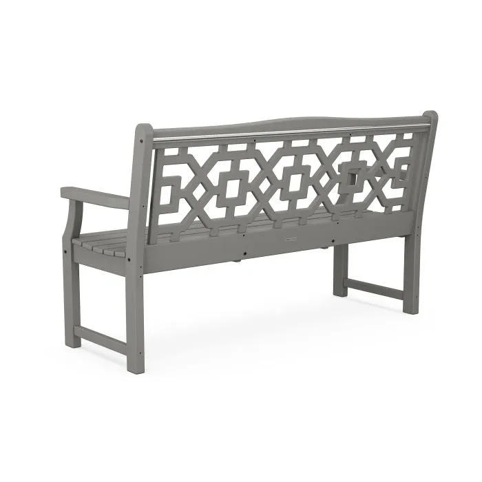 Polywood Chinoiserie Outdoor 60" Garden Bench by Martha Stewart