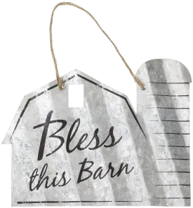 "Bless This Barn" Corrugated Barn Metal Sign - 2 Sizes