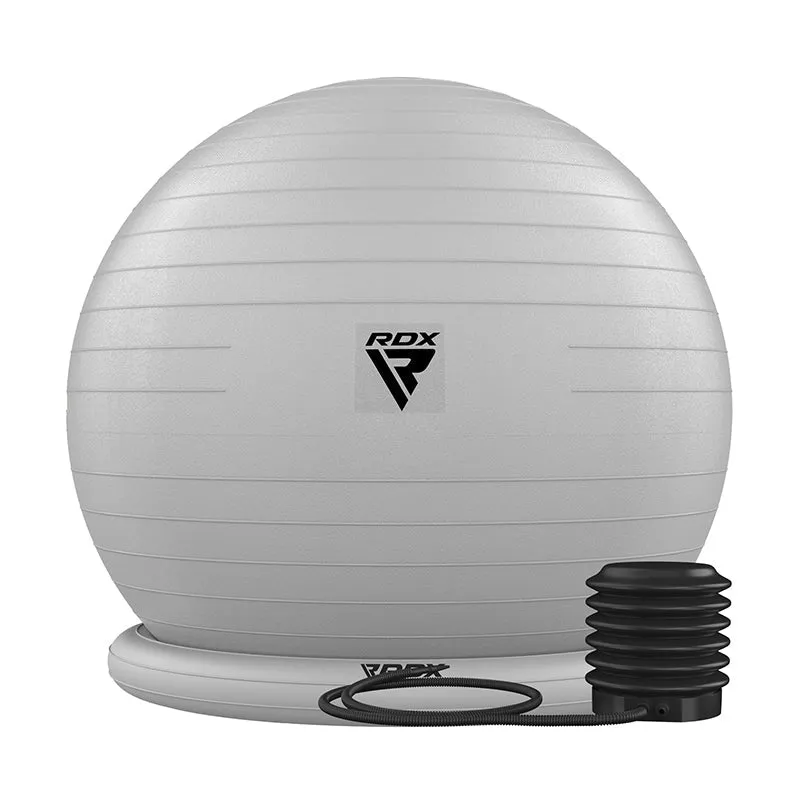 RDX B2 Inflatable Yoga Ball with Anti-Slip Base, Resistance Tubes & Air Pump