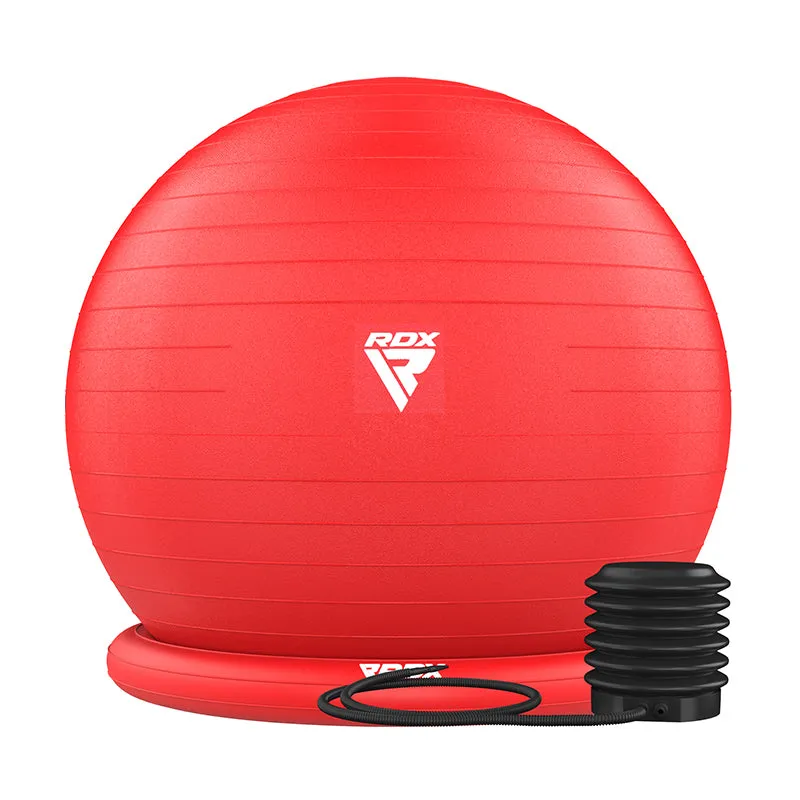 RDX B2 Inflatable Yoga Ball with Anti-Slip Base, Resistance Tubes & Air Pump