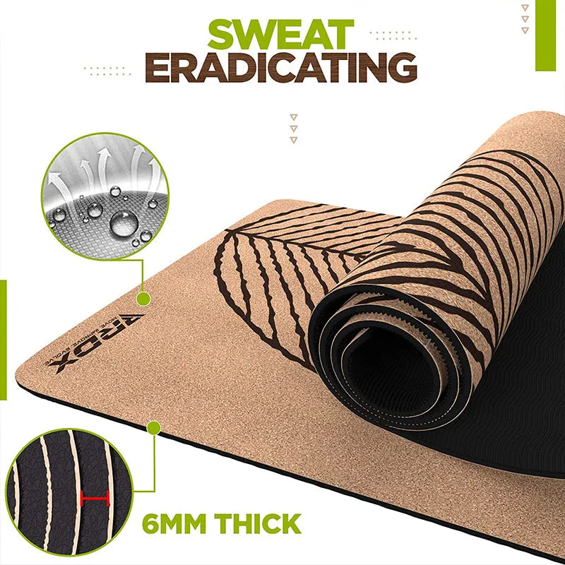 RDX D3 6mm Cork Yoga Mat